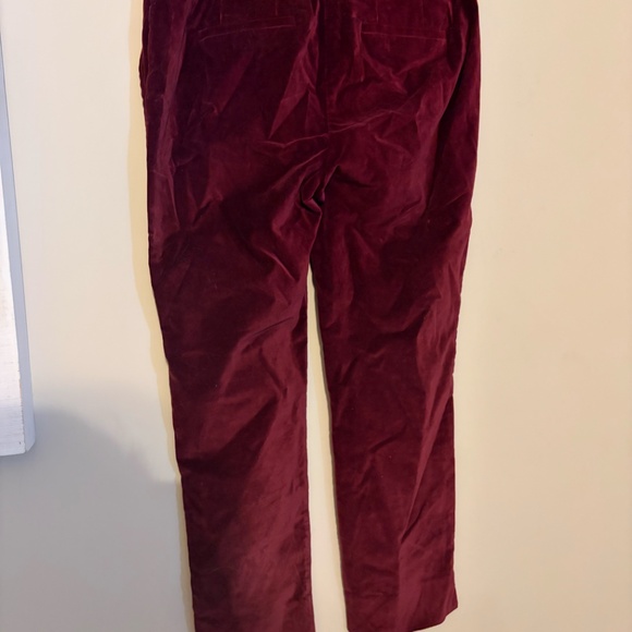 Boden Pants Canonberry Velvet Pants Size 10 Petite - Picture 2 of 4